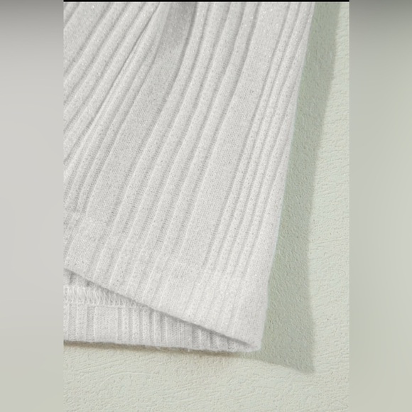 Cream Ribbed Cardigan - Picture 11 of 15